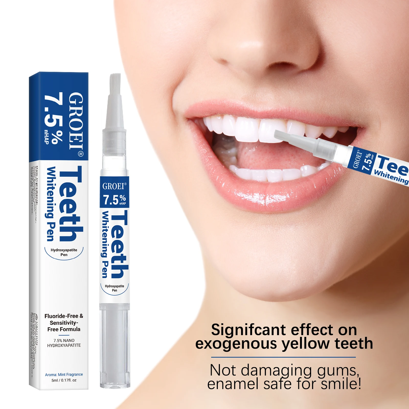 Teeth Whitening Near Me - ปากกาฟอกสีฟันไฮดรอกซีอะพาไทต์ ปากกาเจลขจัดคราบขาวสดใส ดูแลสุขภาพช่องปาก ทำความสะอาด ฟันขาวสดใส ดูแลสุขอนามัยฟัน