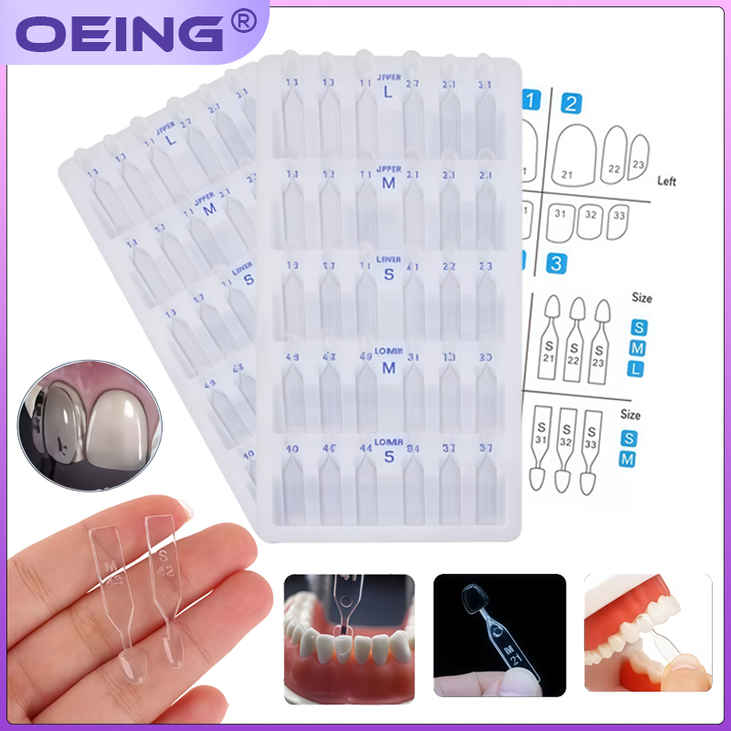 Teeth Whitening Moulds - ชุดอุปกรณ์ทำวีเนียร์ฟัน 1 ชุด แม่พิมพ์เรซิ่นคอมโพสิตสำหรับฟันหน้า วีเนียร์เสริมความงาม สามารถนึ่งฆ่าเชื้อได้