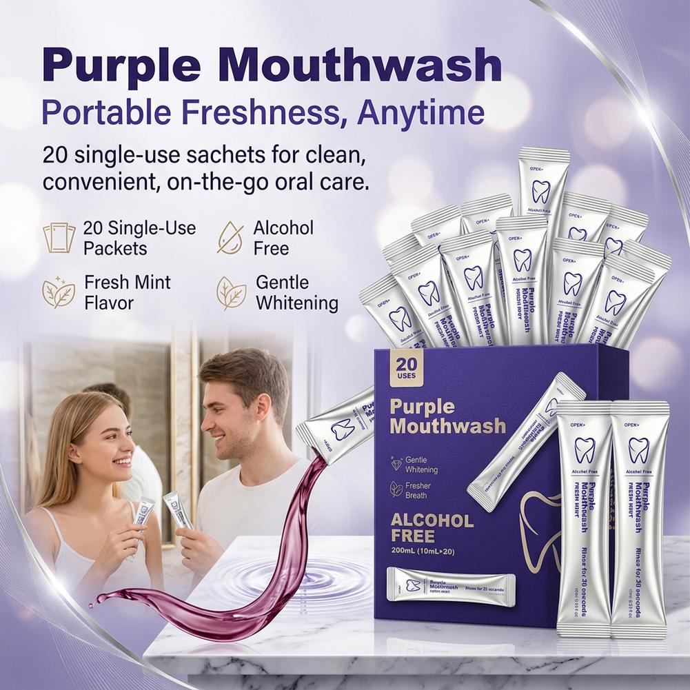 น้ำยาบ้วนปากสีม่วง ช่วยทำความส - Teeth Whitening Mouthwash บทวิจารณ์และราคา