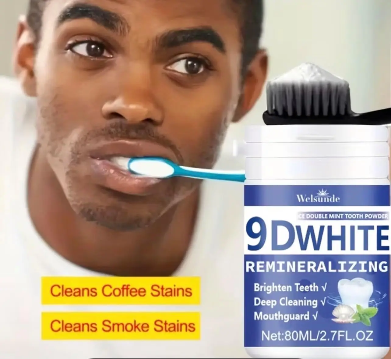 ผงฟันขาว 9D ไวท์ รีมิเนอรัลไลซ - Teeth Whitening Near Me บทวิจารณ์และราคา